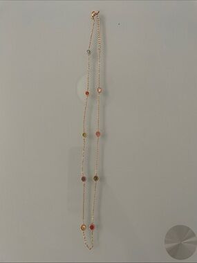 🌻 2 for $15 Gold-Tone Multi-Color Station Necklace - Women's Jewelry